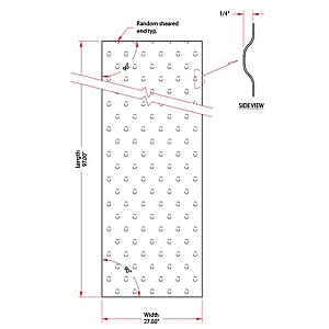 Self-Furring V-Groove Stainless Steel Lath 2.5 & 3.4 - 0