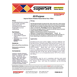 Super Set Superior Polymer Modified Thinset Mortar Grey / White - 0